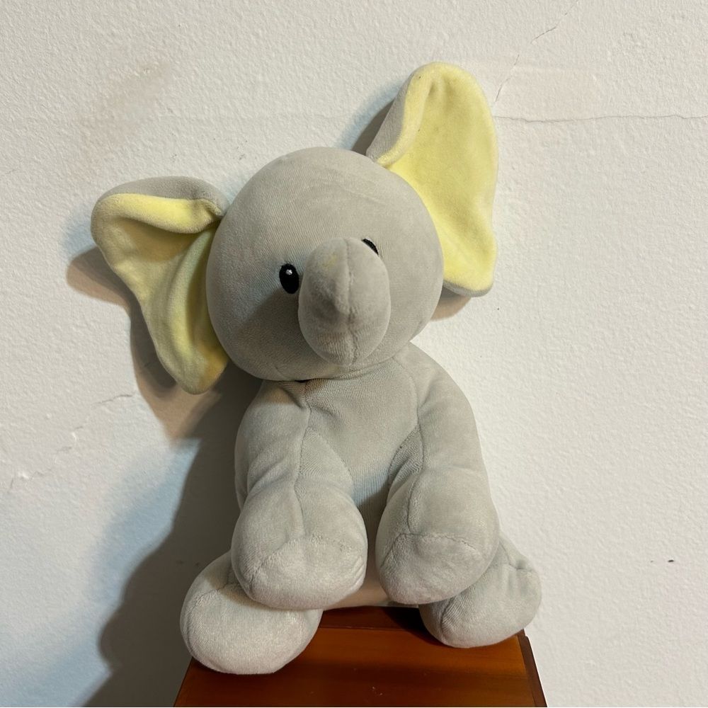 Ty Bubbles Yellow Grey Elephant Plushie Lovie Stuffy